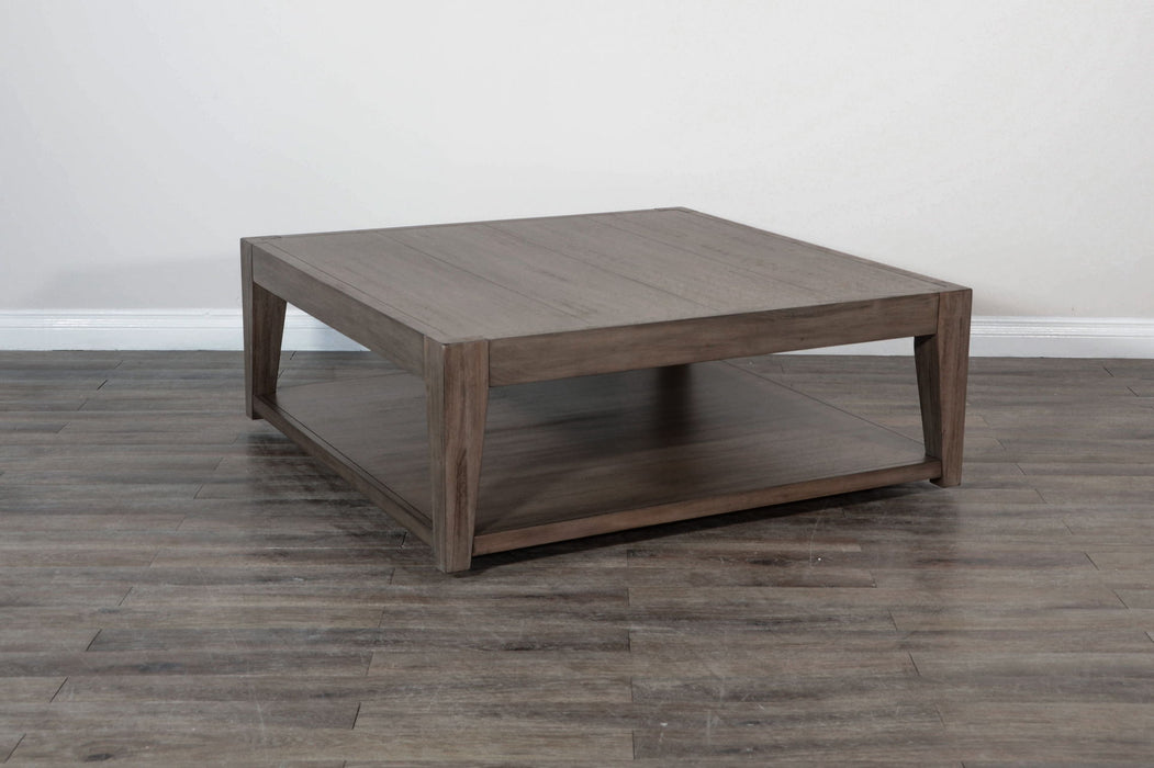Doe Valley - Mahogany Wood Coffee Table With Casters