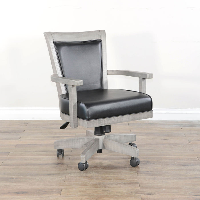 Alpine - Game Chair With Casters, Cushion Seat & Back - Gray