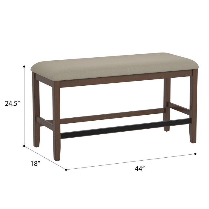 Seneca - Gathering Height Bench - Walnut Brown