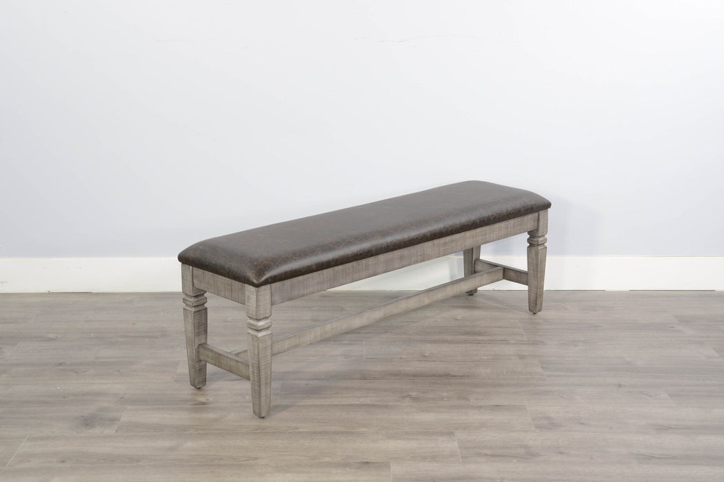 Homestead Hills - Cushioned Bench - Tobacco Leaf / Alpine Gray