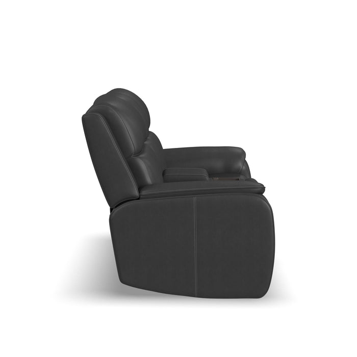 Ziggy - Power Reclining Loveseat With Console, Power Headrest, Lumbar, Heat & Massage