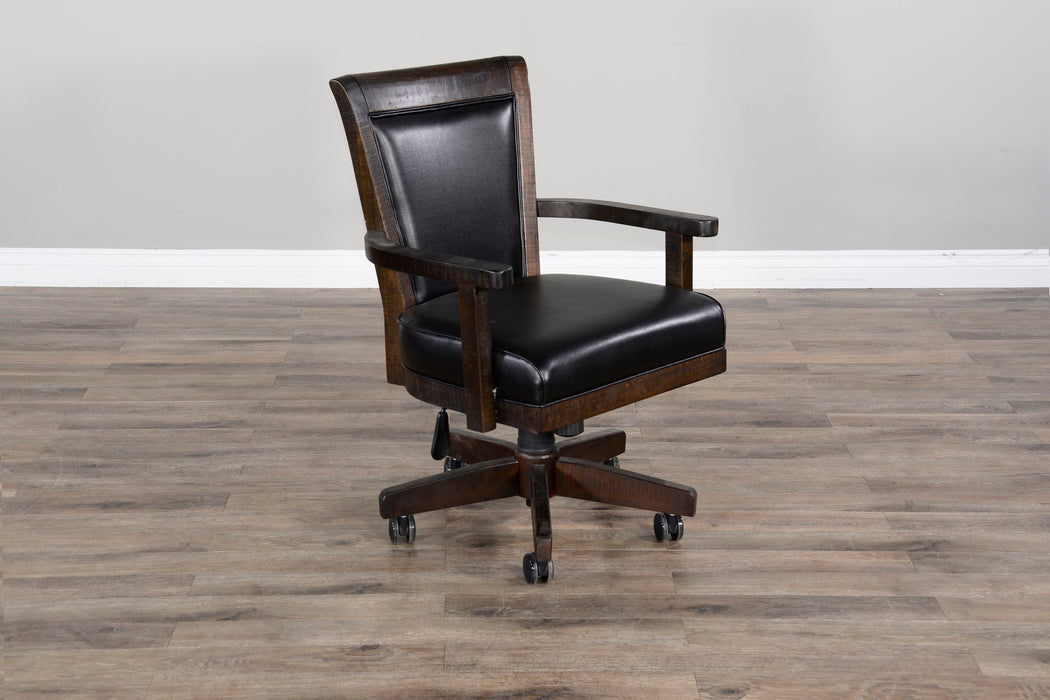 Homestead - Game Chair With Casters, Cushion Seat & Back - Tobacco Leaf