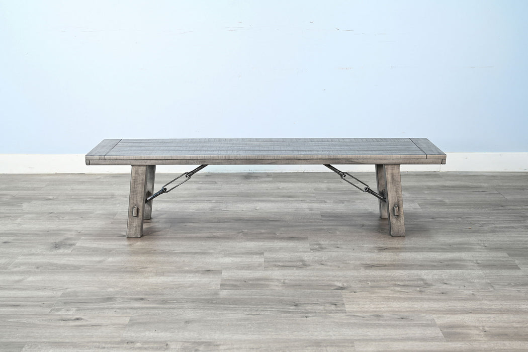 Alpine - Bench With Turnbuckle, Wood Seat - Gray