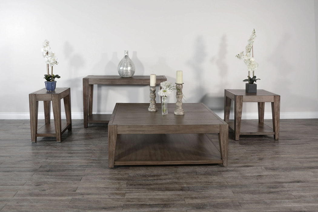Doe Valley - Mahogany Wood Coffee Table With Casters