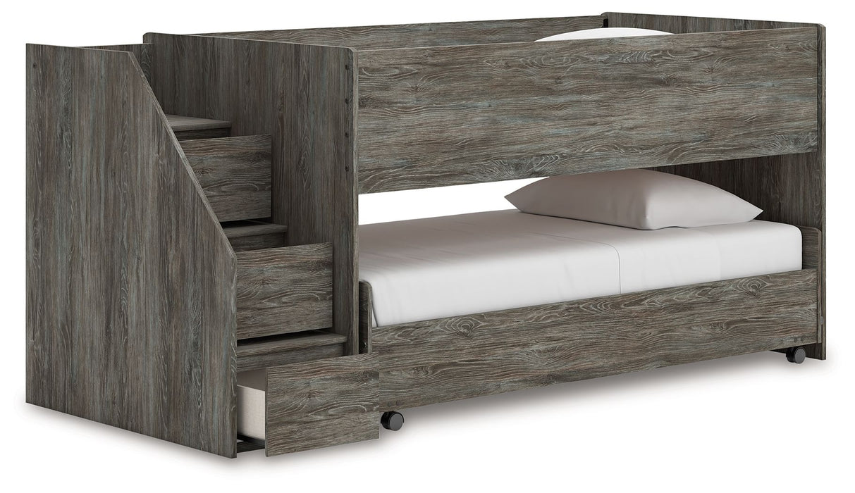 Frandern - Twin Over Twin Loft Bed - Gray