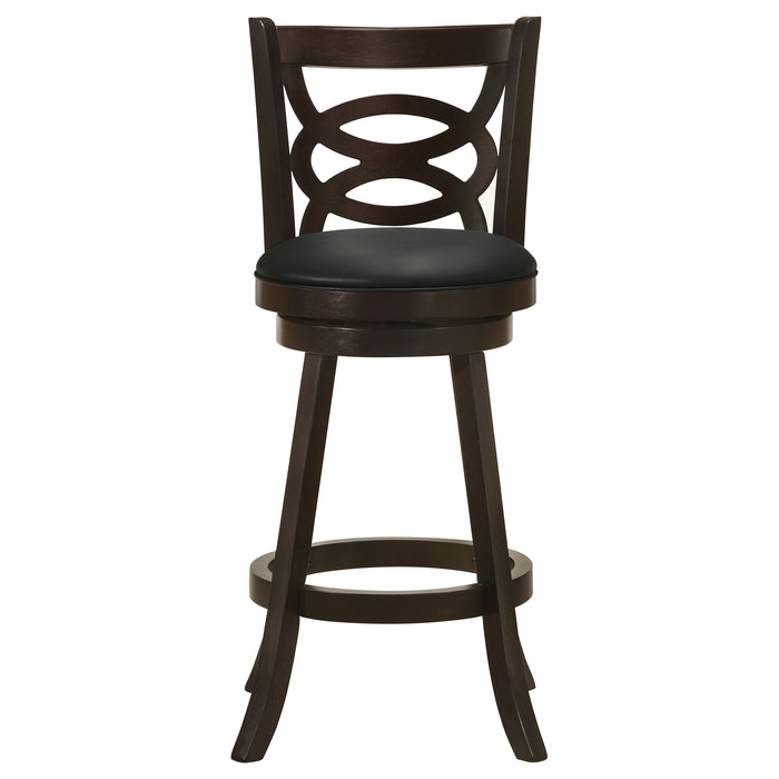 Calecita Wood Swivel Bar Chair Cappuccino (Set of 2)