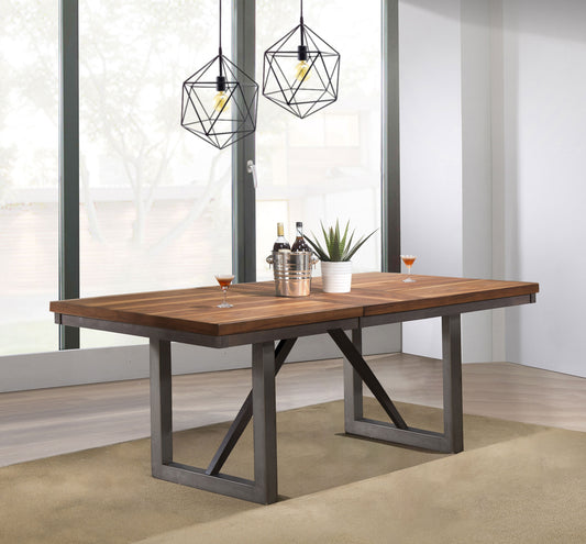 Spring Creek 77-inch Extension Dining Table Natural Walnut