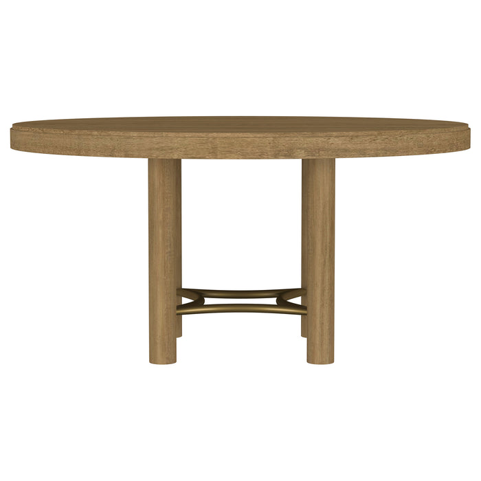 Arini 5-piece Round Dining Table Set Sand Wash and Black