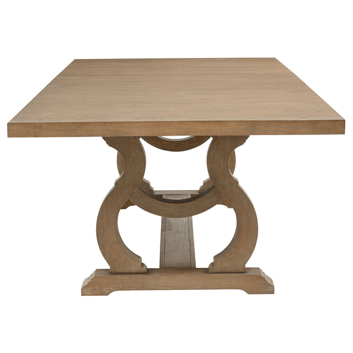 Brockway 104-inch Extension Leaf Dining Table Barley Brown
