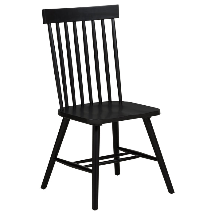 Andrews 5-piece Round Dining Table Set Light Ash and Black