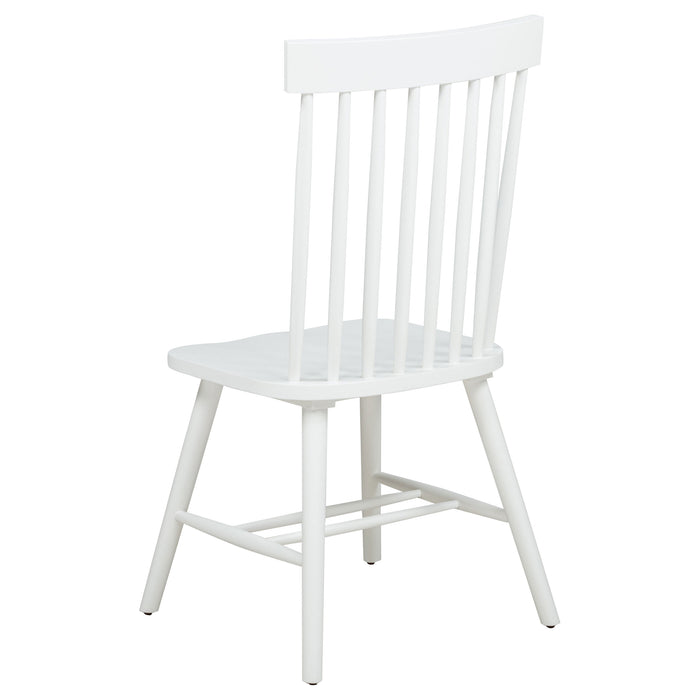 Andrews 5-piece Round Dining Table Set Light Ash and White