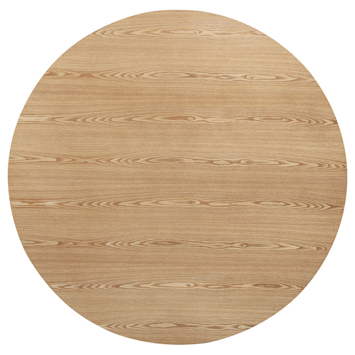 Andrews 5-piece Round Dining Table Set Light Ash and White