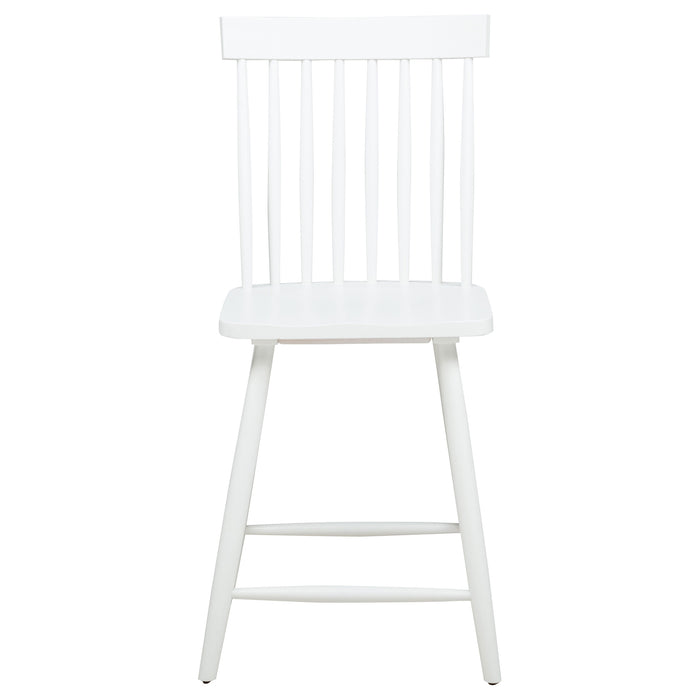 Andrews 5-piece Round Counter Dining Set Light Ash and White