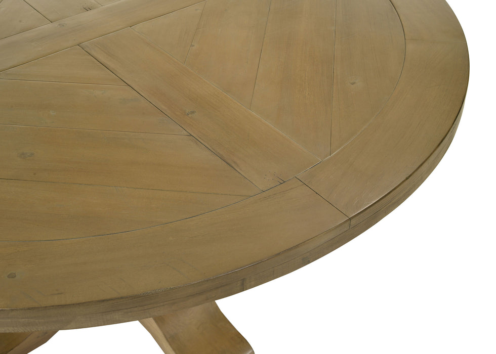 Florence 7-piece Round Dining Table Set Rustic Honey