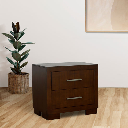 Jessica 2-drawer Nightstand Cappuccino