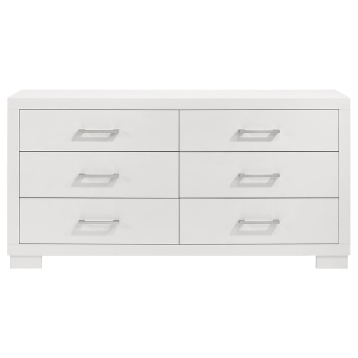 Jessica 5-piece Queen LED Bedroom Set Snow White