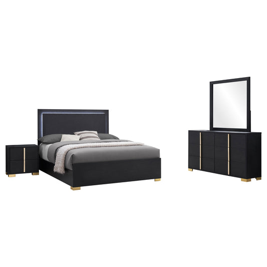 Marceline 4-piece Full Bedroom Set Black