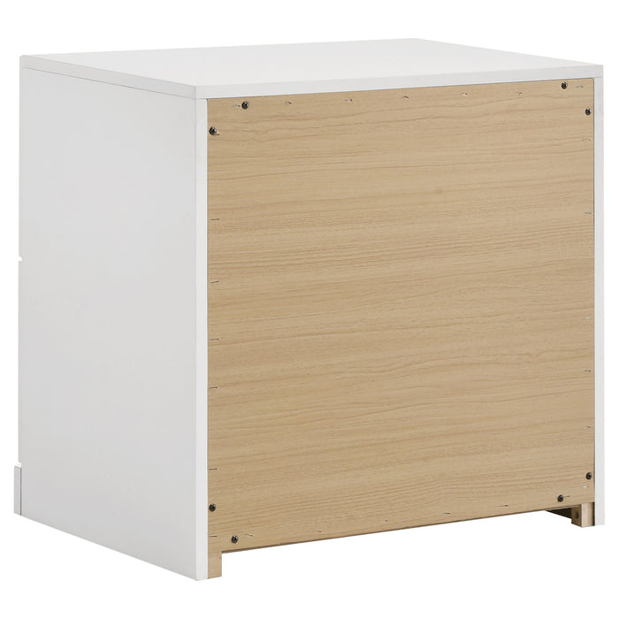 Ines 5-piece Queen Bedroom Set Grey and White High Gloss
