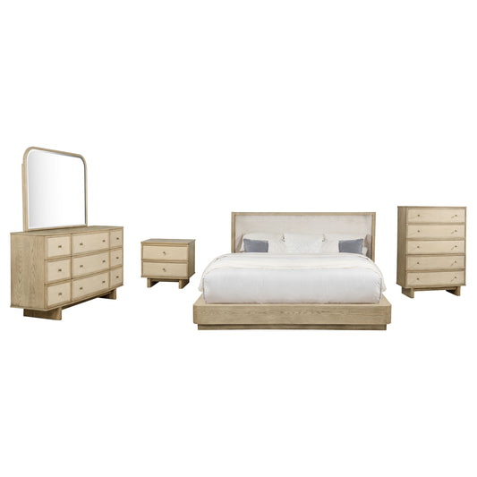 Kailani 5-piece California King Bedroom Set Beige Oak