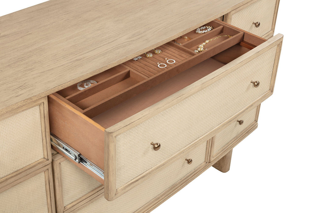 Kailani 4-piece Queen Bedroom Set Beige Oak