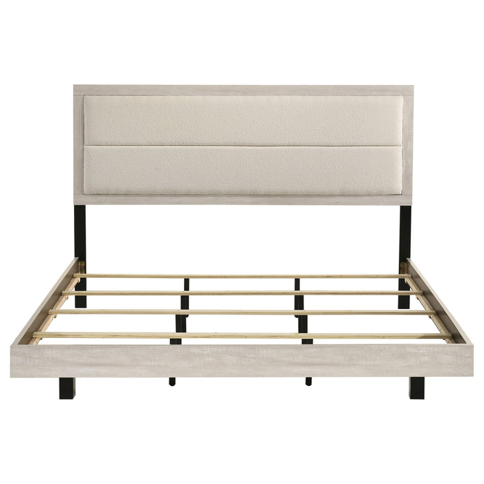 Trenton 54-inch Wood Eastern King Panel Bed Rustic Cream
