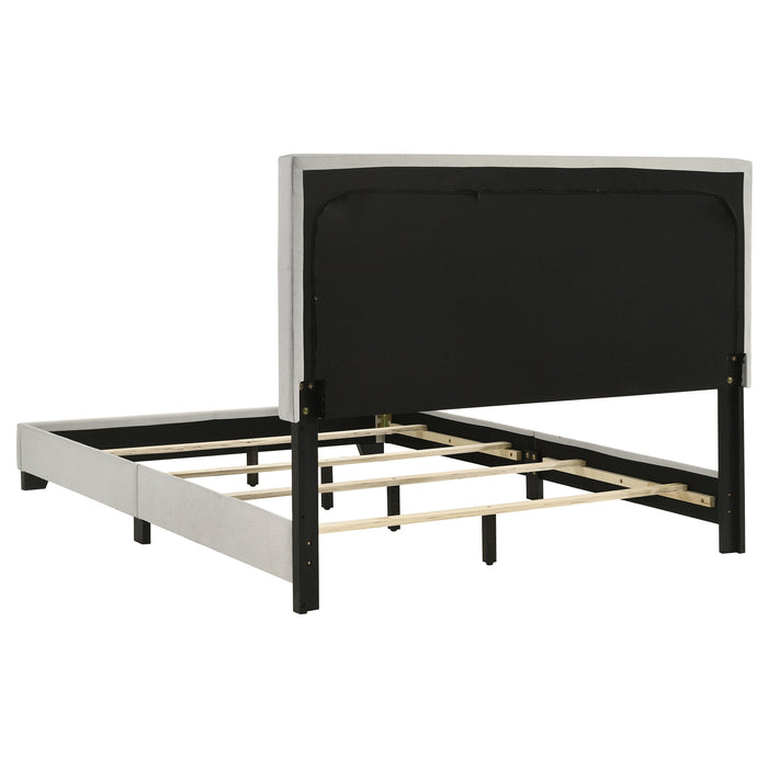 Dorian Fabric Upholstered Full Panel Bed Cream