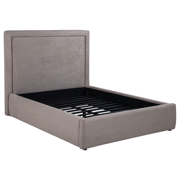 Lawson 54-inch Upholstered Full Panel Platform Bed Mushroom