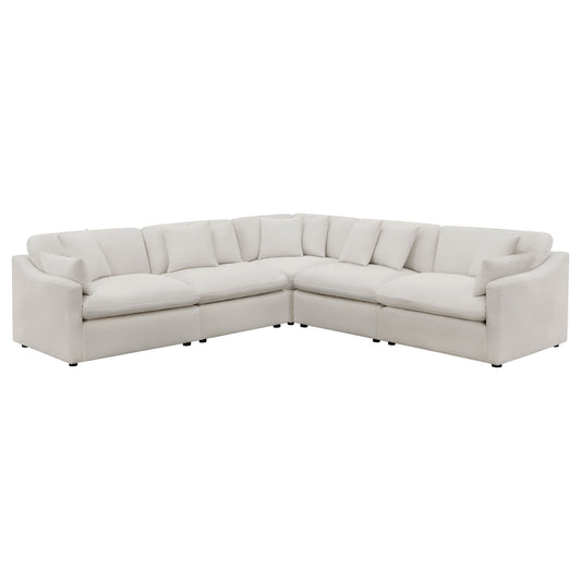 Hobson 5-piece Upholstered Modular Sectional Sofa Ivory