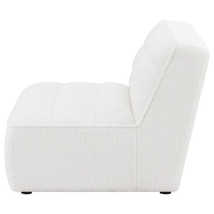 Sunny Upholstered Armless Chair Natural