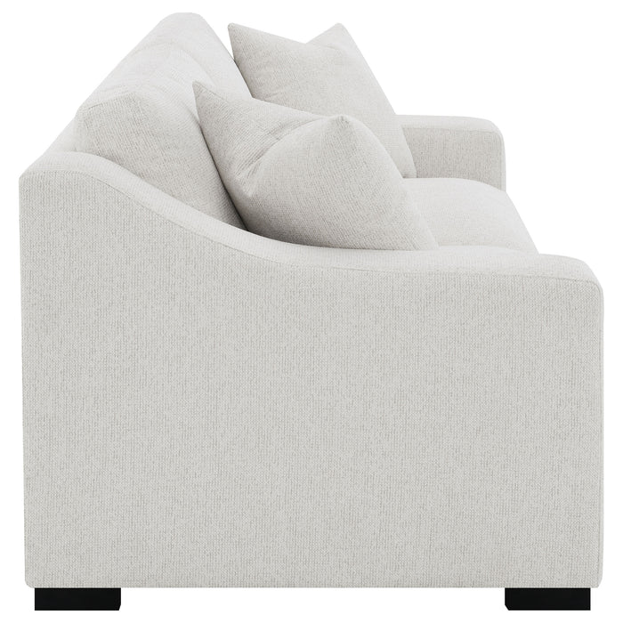 Ashlyn Fabric Upholstered Track Arm Sofa Sand