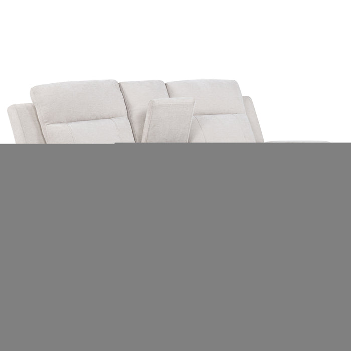 Kennett 2-piece Chenille Power Reclining Sofa Set Ivory