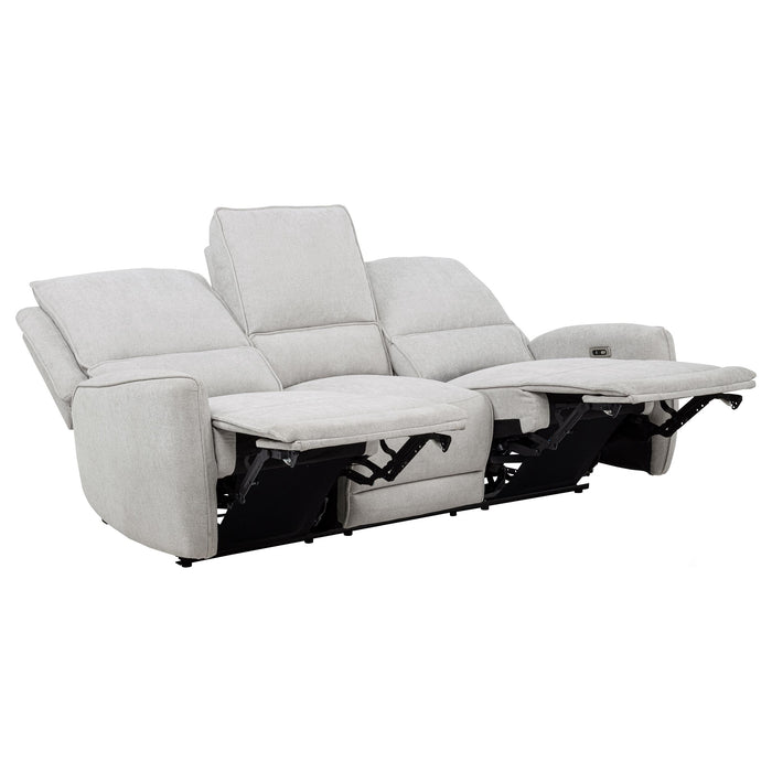 Sylmar 3-piece Chenille Power Reclining Sofa Set Dove Grey