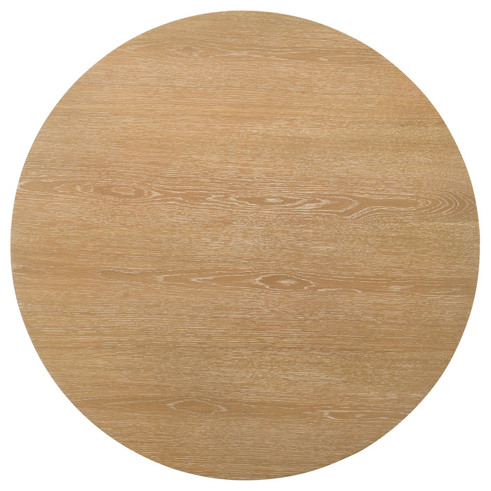 Ottowa 3-piece Round Wood Coffee Table Set Light Oak