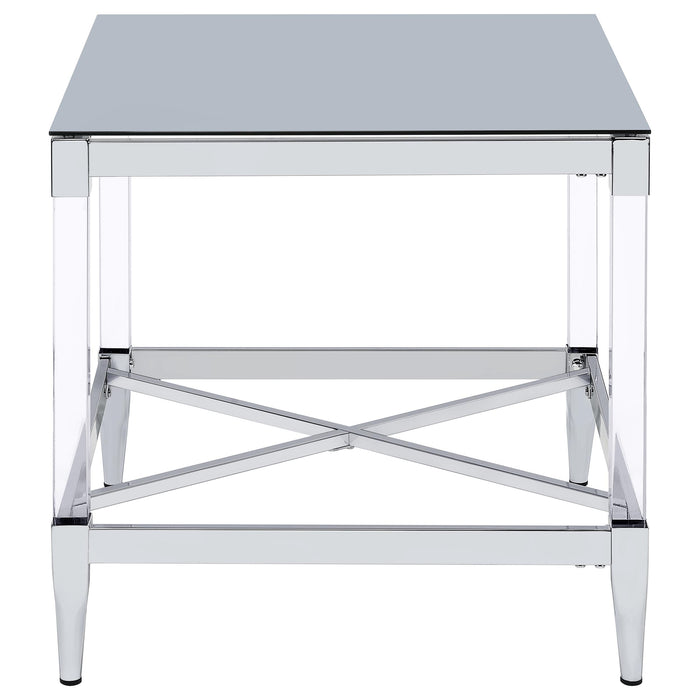 Lindley 3-piece Square Coffee and End Table Set Chrome