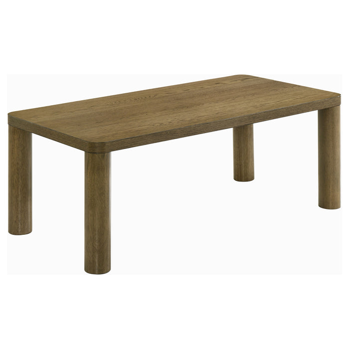 Castlewood 3-piece Cocktail Coffee Table Set Brown Oak