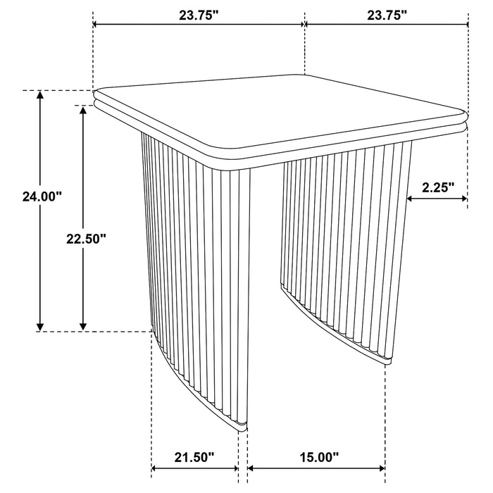 Adina 3-piece Wood Coffee Table Set Distressed Light Brown