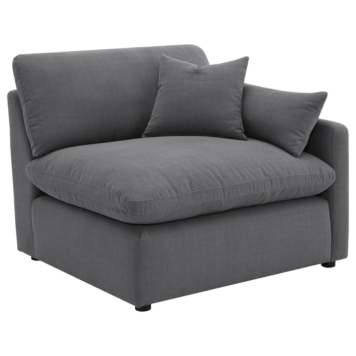 Hobson 4-piece Upholstered Modular Sectional Sofa Charcoal