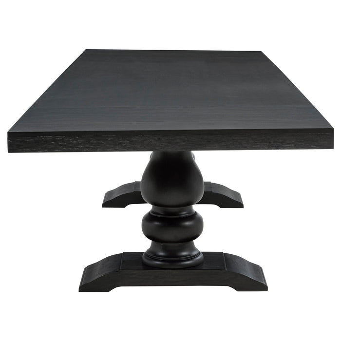 Phelps 9-piece Rectangular Dining Table Set Distressed Noir