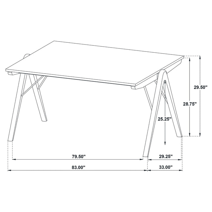 Randolph 7-piece Rectangular Dining Table Sheesham and Brown