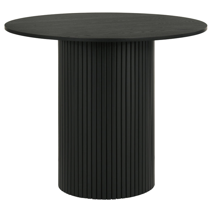 Hamlyn 5-piece Round Wood Counter Height Dining Set Grey and Black