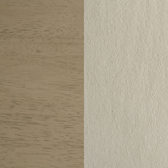 Redbridge Velvet Upholstered Side Chair Cream and Natural Oak (Set of 2)