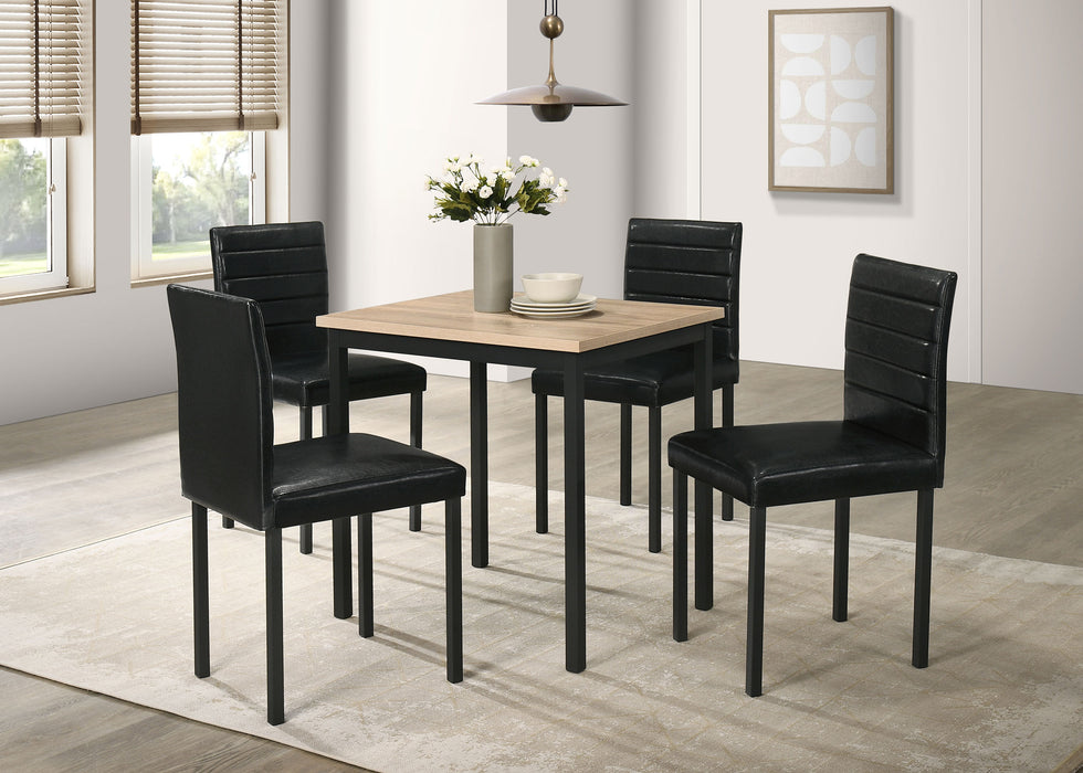Garza Upholstered Dining Side Chair Black (Set of 4)