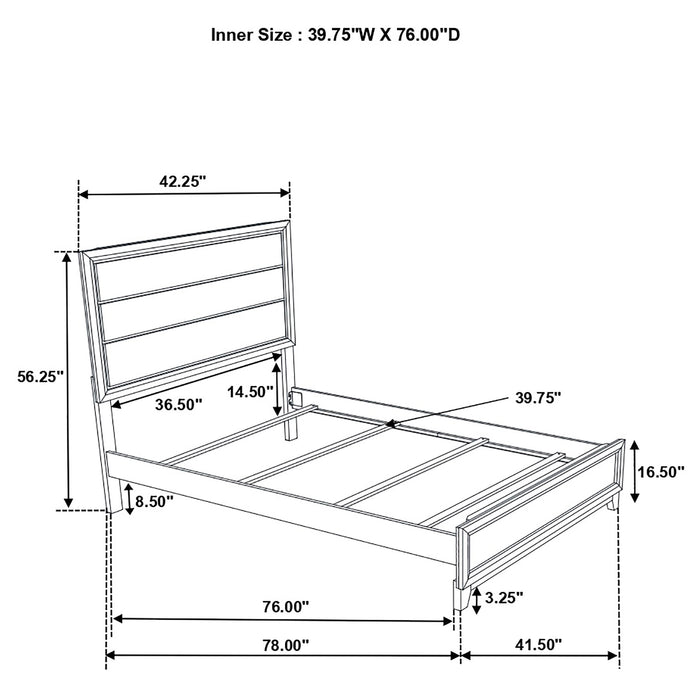 Valen Five-piece Twin Bedroom Set Light Taupe
