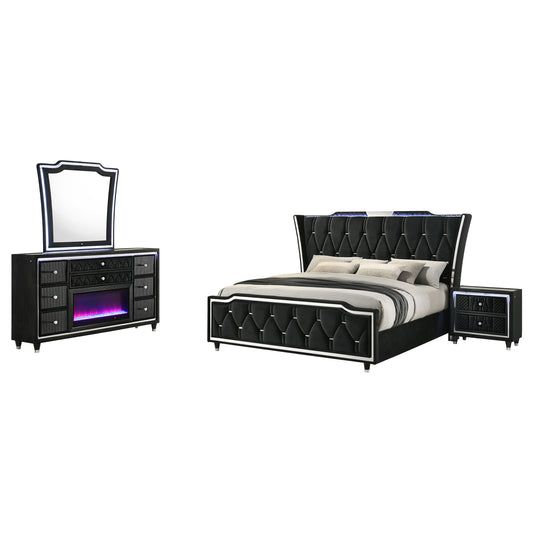 Lorient 4-piece California King Bedroom Set Black