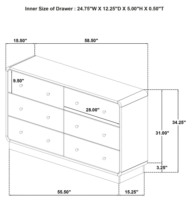 Cavelle 4-piece Twin Bedroom Set Black