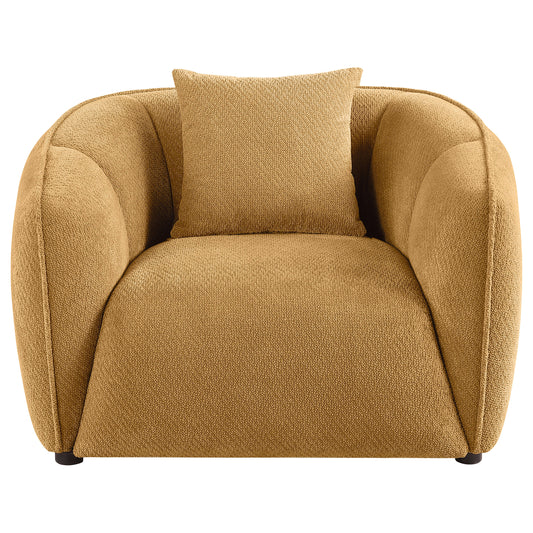 Aleisha Fabric Upholstered Accent Chair Mustard Yellow