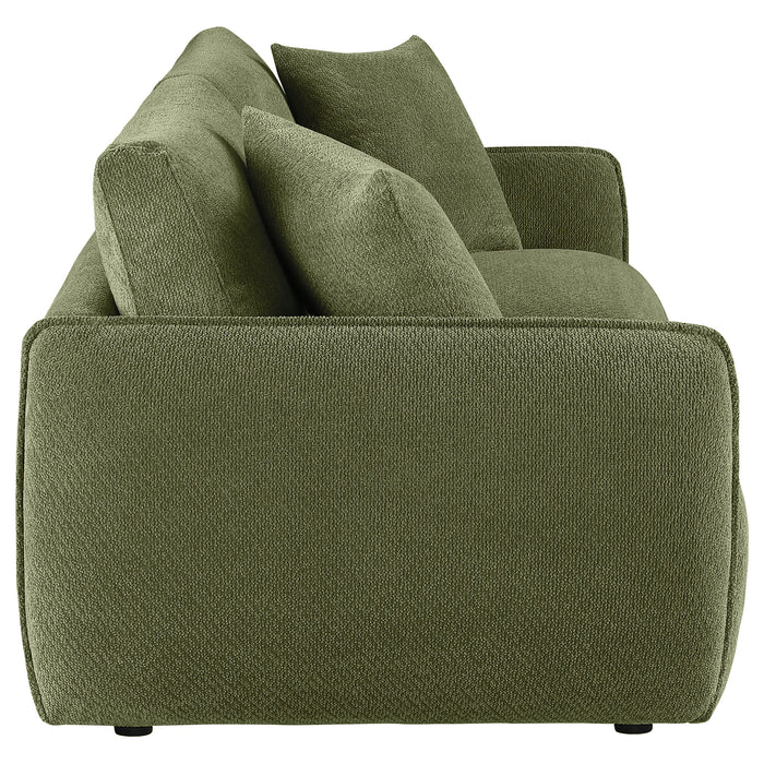 Elysia Chenille Upholstered Modular Lounge Loveseat Green