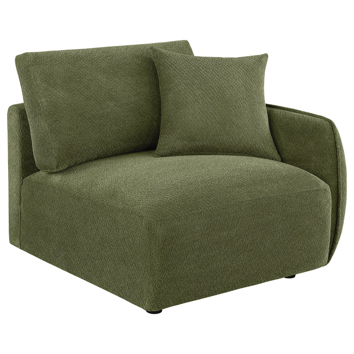 Elysia 6-piece Chenille Upholstered Modular Sectional Sofa Green