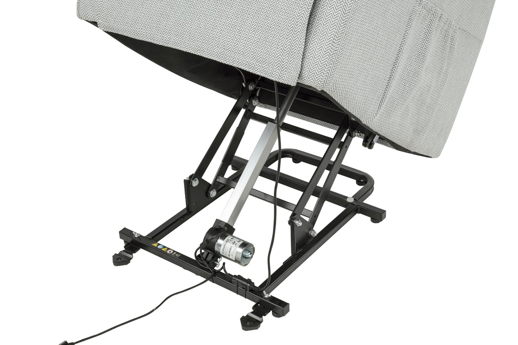 Dayes Upholstered Power Lift Recliner Chair Light Grey