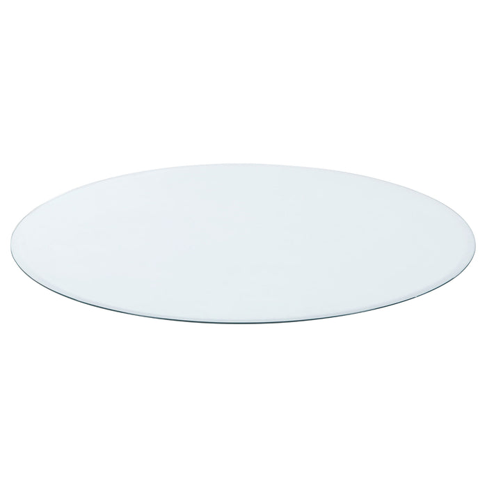 Paxton 5-piece Round Glass Top Counter Height Dining Set Teal Blue